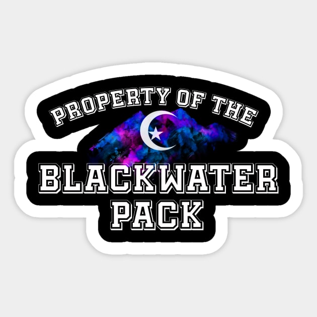 Property of Blackwater w/Mountains Sticker by Hannah McBride